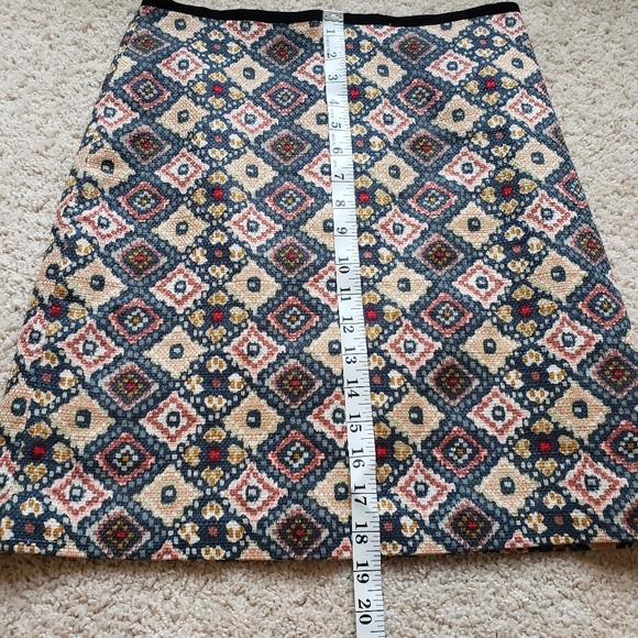 LOFT Anne Taylor Patchwork Skirt size 2 - Picture 5 of 8